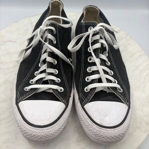 Converse Chuck Taylor All Star Mens 13 Black Canvas Low Top Sneakers Casual